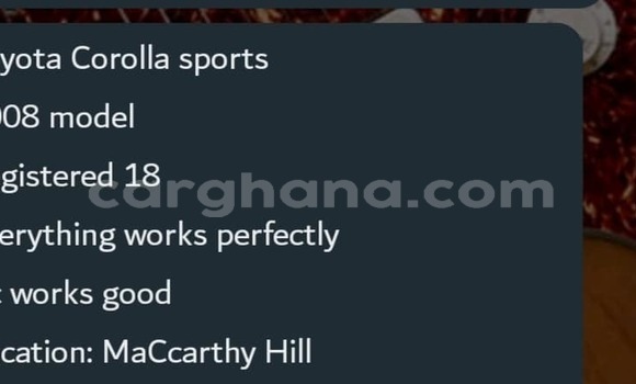 Buy Used Toyota Corolla Red Car in Accra in Greater Accra Buy Used Toyota Corolla Red Car in Accra in Greater Accra